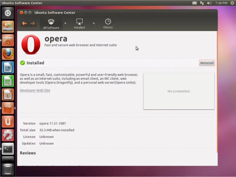 Ubuntu opera не запускается